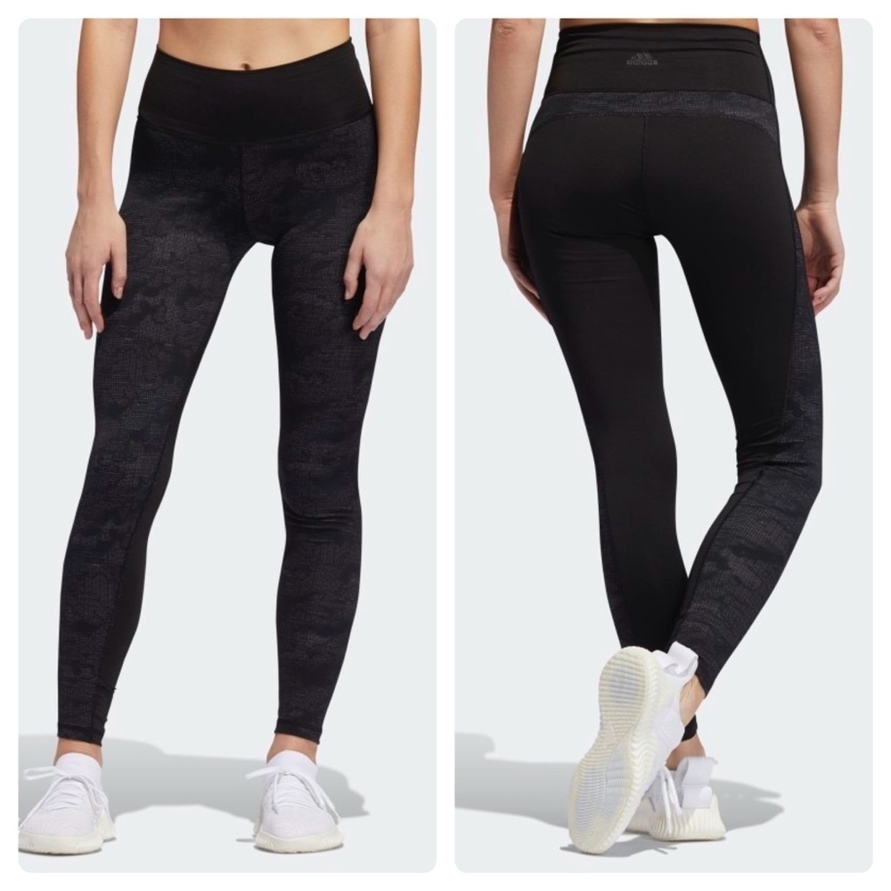 LAST ONE AVAILABLE!! - New Adidas High Rise Black Camo Leggings Tights